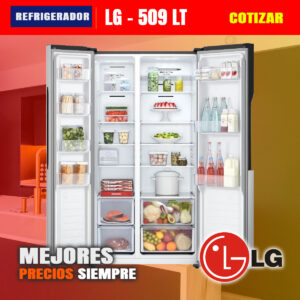 Refrigeradora LG LS51BPP Side By Side Smart Inverter 509L Plateado