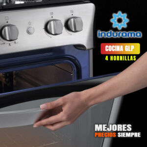 Cocina GLP Indurama Granada Zafiro Croma 4 Hornillas