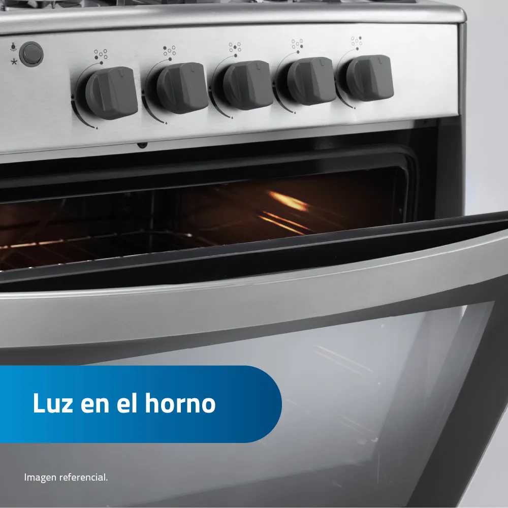 Cocina a gas Indurama croma 5 quemadores modelo CANTABRIA - Imagen 4