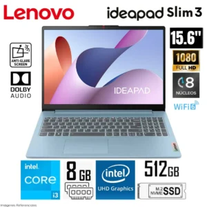 Laptop Lenovo ideapad SLIM I3 15IAN8 I3-N308/8GB/ssd512GB
