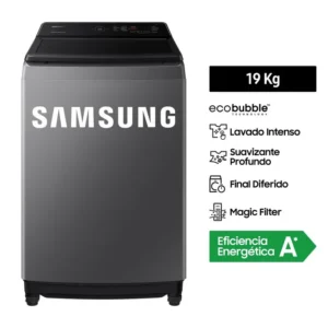 Lavadora SAMSUNG ecoBubble 19k WA19CG6441PE Gris grafito