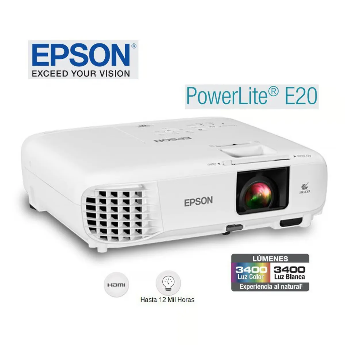 Proyector multimedia EPSON POWERLite E20 3400L XGA