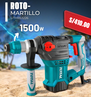 Rotomartillo SDS+32mm 1500w 850rpm 4400bpm 5.5j