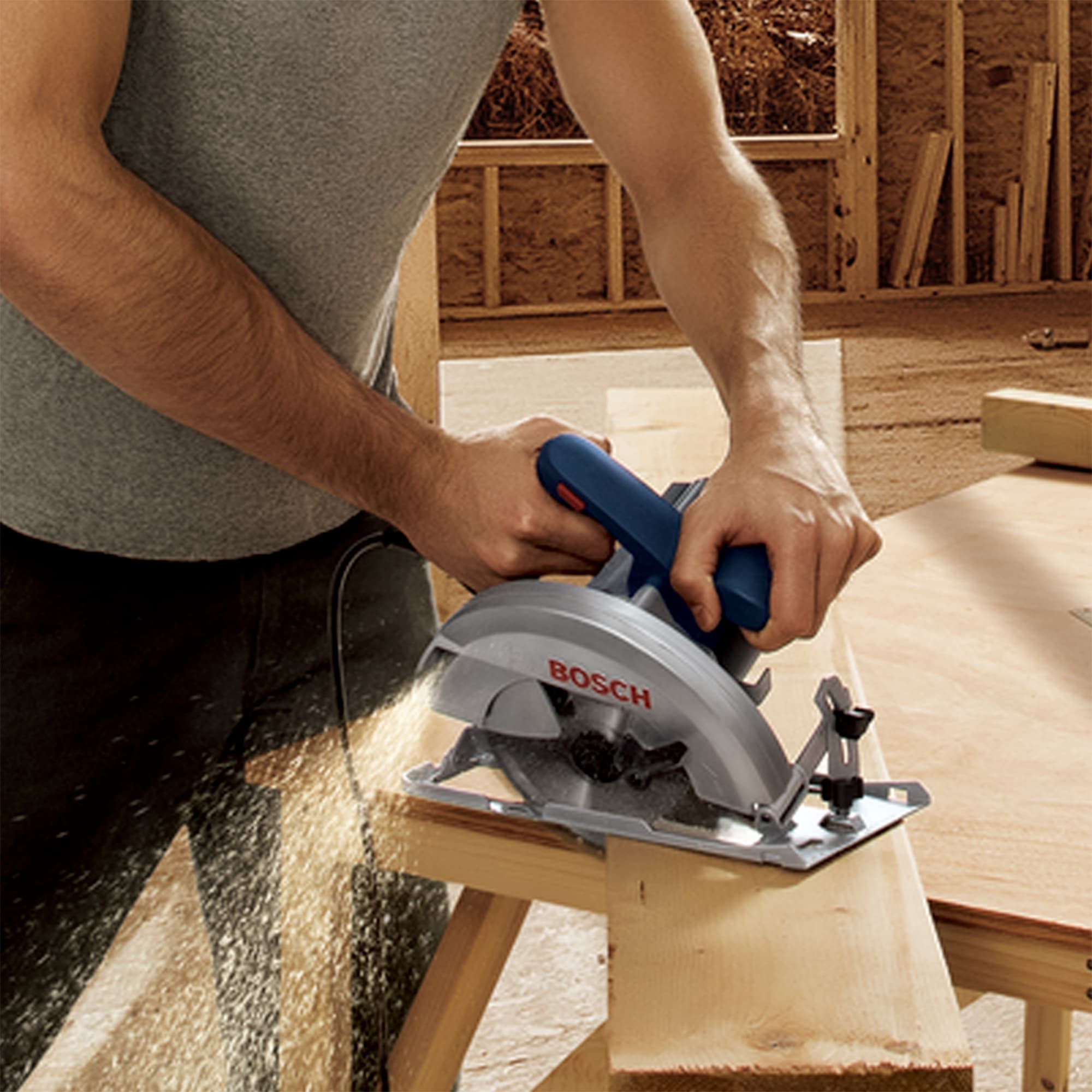 Sierra circular de 7 ¼” 1500w corte en 90° 64mm Bosch GKS 150