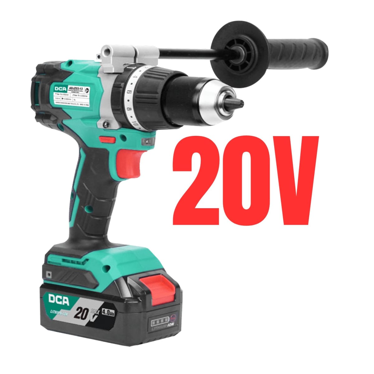 Taladro percutor atornillador inalámbrico 20v 4.0amp marca DGA - Imagen 4