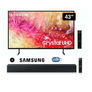 Televisor Led Samsung de 43” cristal Smart UHD 4K UN43DU7000G